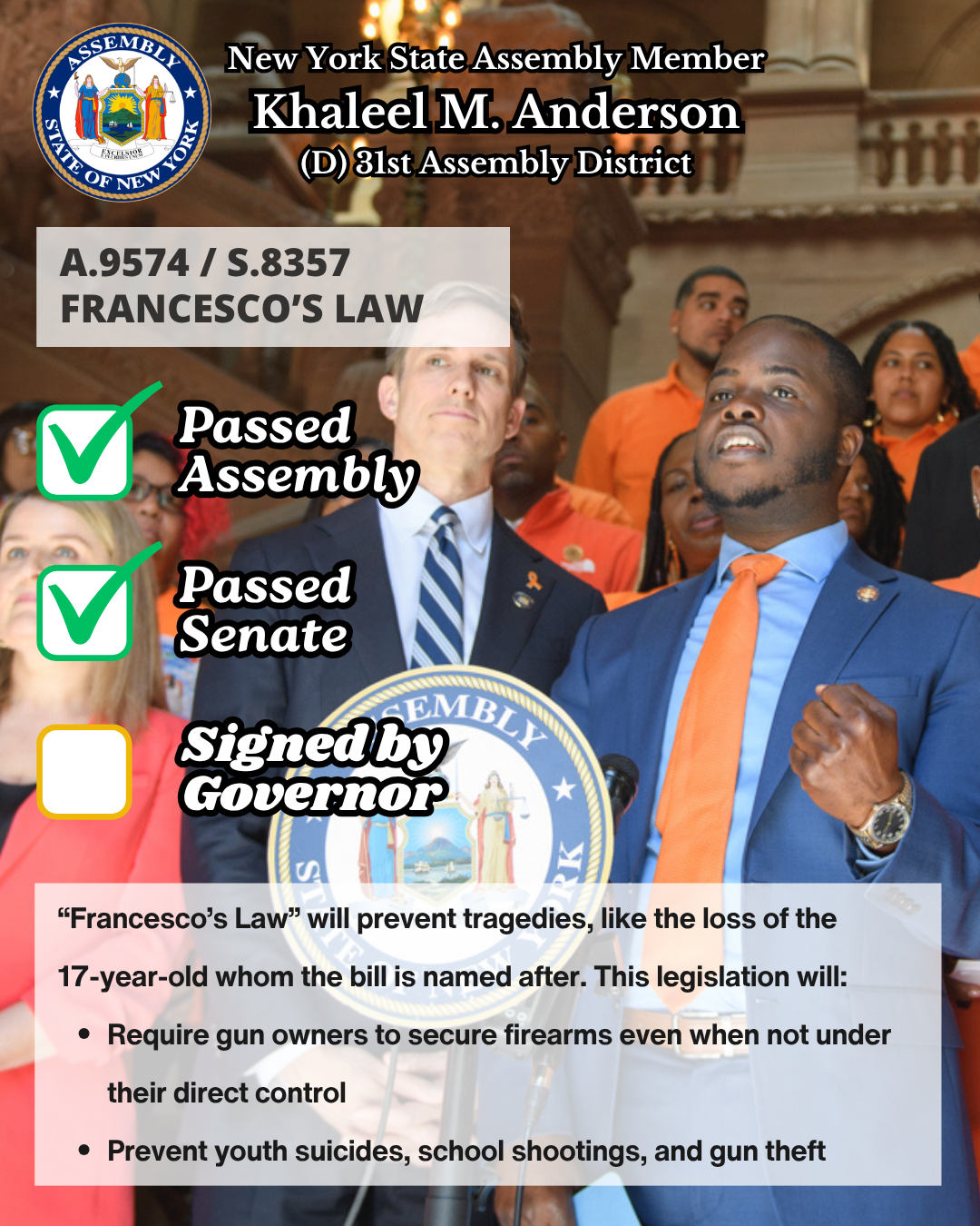 Bill Passed - Francesco's Law
